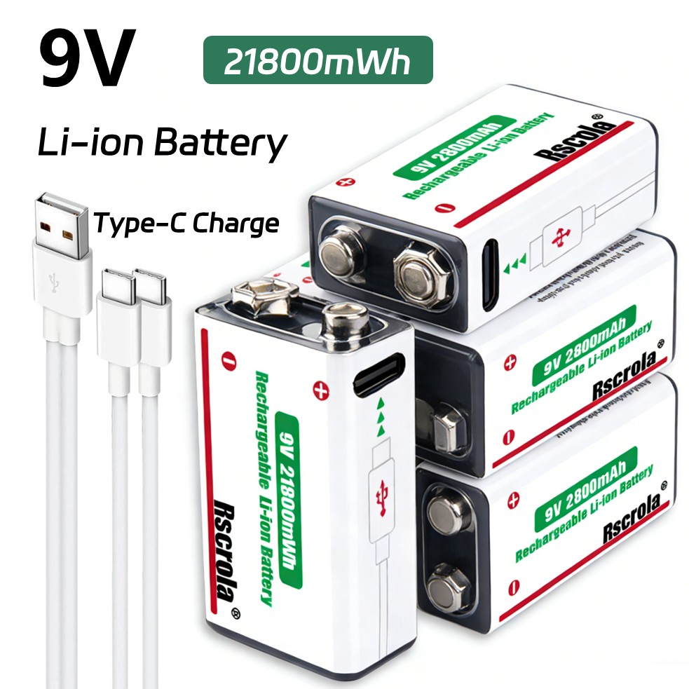 Smoke Detector Interconnected - Batterie rechargeable 9 V, 21800 mWh,