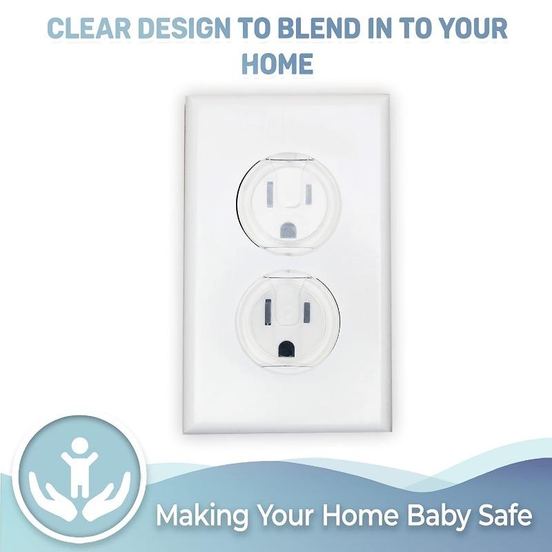 Outlet Cover Baby - Cache-prises transparents de sécurité pour bébés,